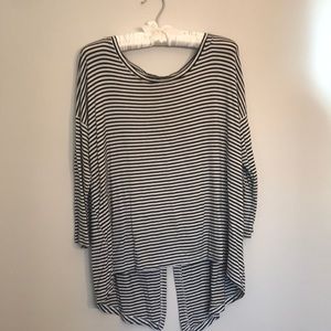 Black and white striped Amuse Society top